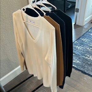 Croft & Barrow V-Neck Sweater Collection - Cream, Brown, Black and Navy